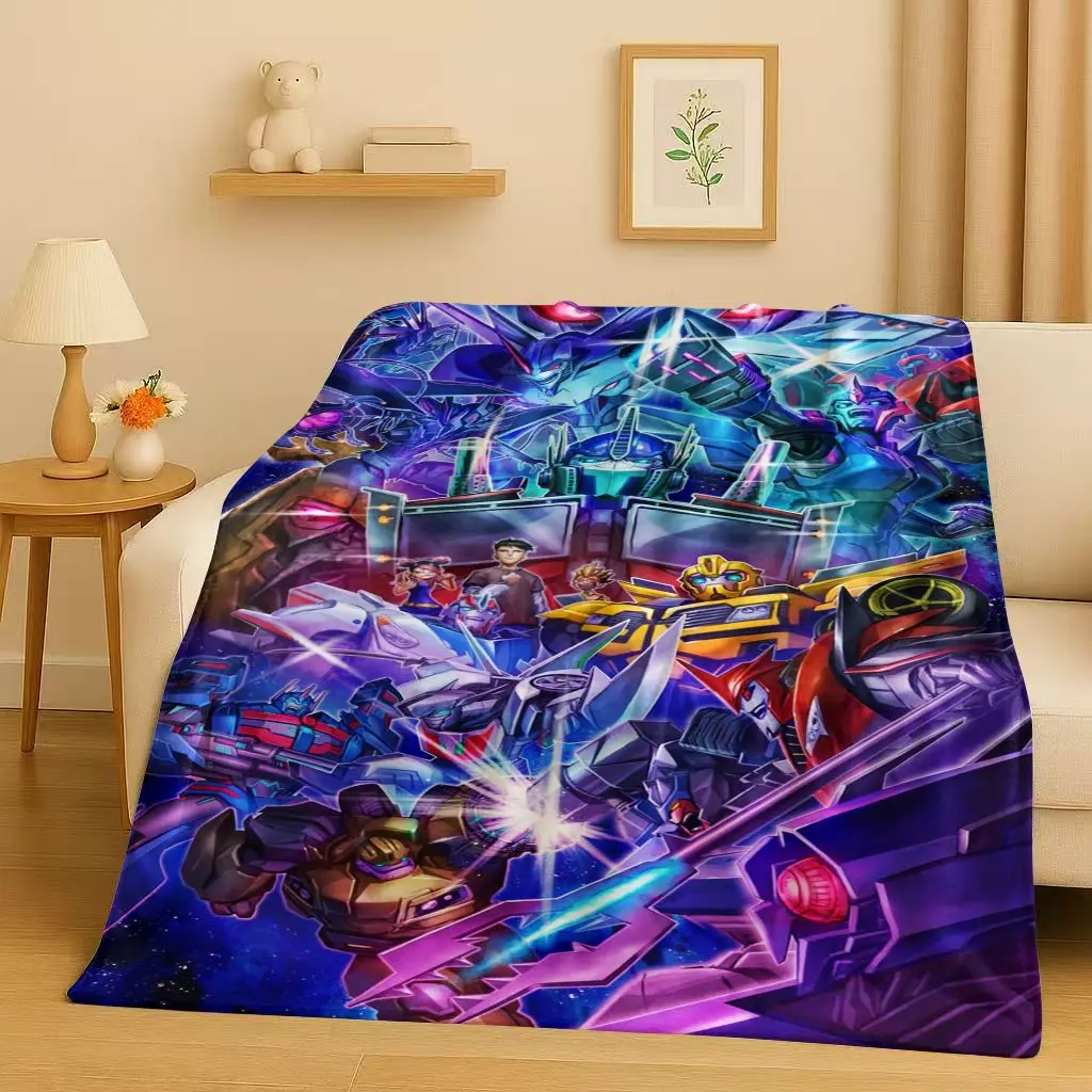 

Sanrio Gundam Cartoon Robot Christmas Gift Flannel Blanket,Ultra Soft Warm Plush Throw for Home Bedroom Bed Sofa Cover Office