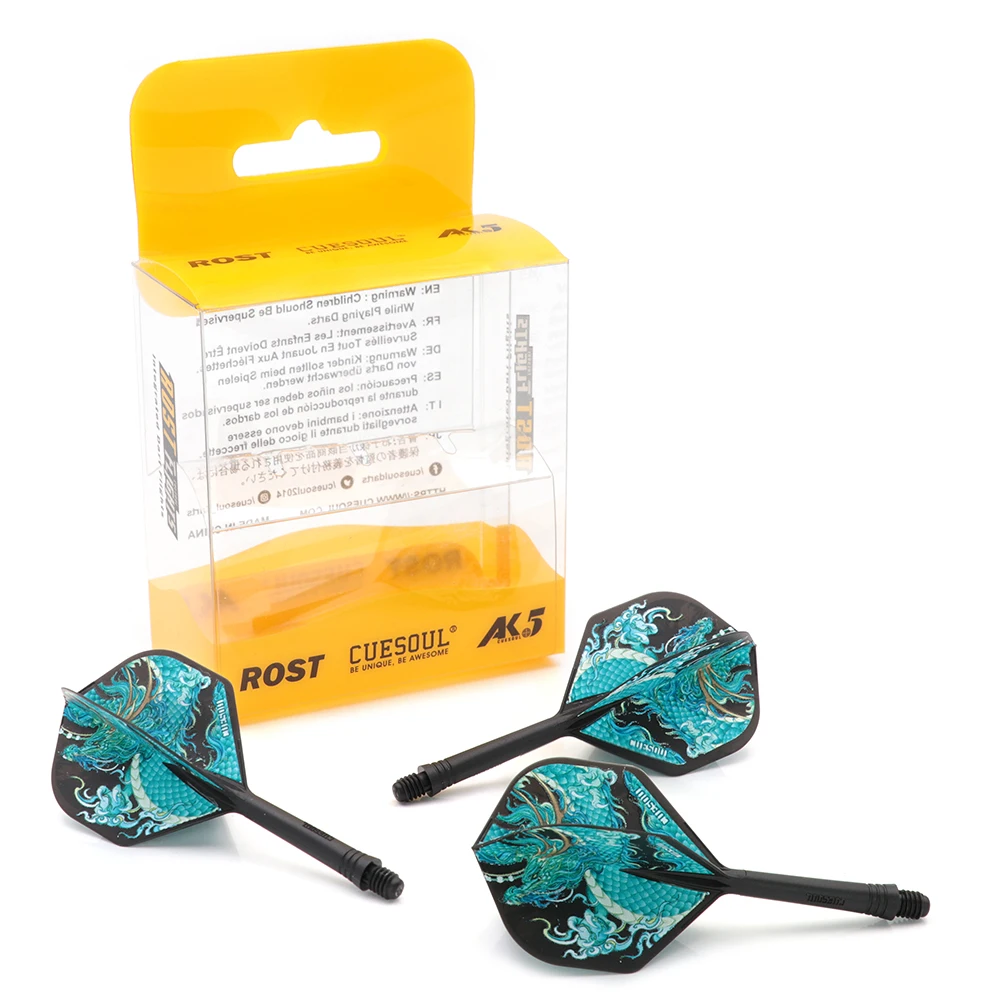 

CUESOUL Integrated Dart Shaft and Flights with Four Mythological Symbols Design-28mm