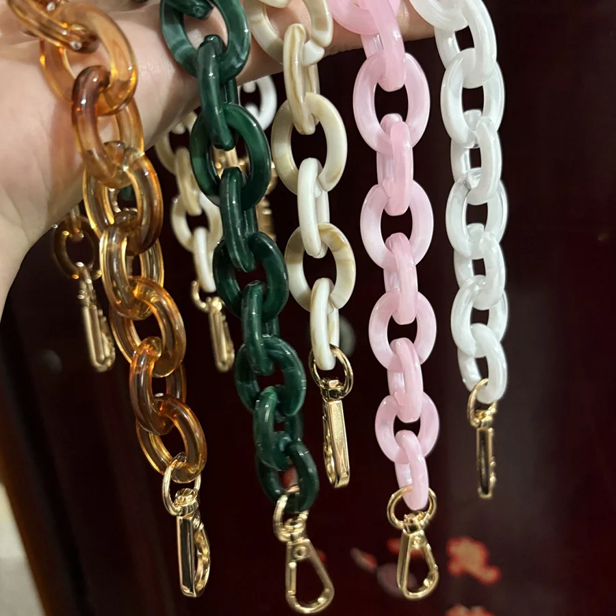 

120 см толстая цепочка, акриловая сменная съемная сумка, ремешок-цепочка, кошелек, сумка, ремни, полимерная сумка на плечо, аксессуары для сумок «сделай сам»