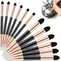 Cotton Blending Sponge Brush Set - 2/6Pcs Double-Headed Washable Sketch Wipe, Reusable Art Blenders for Detail, Shadow, Highligh