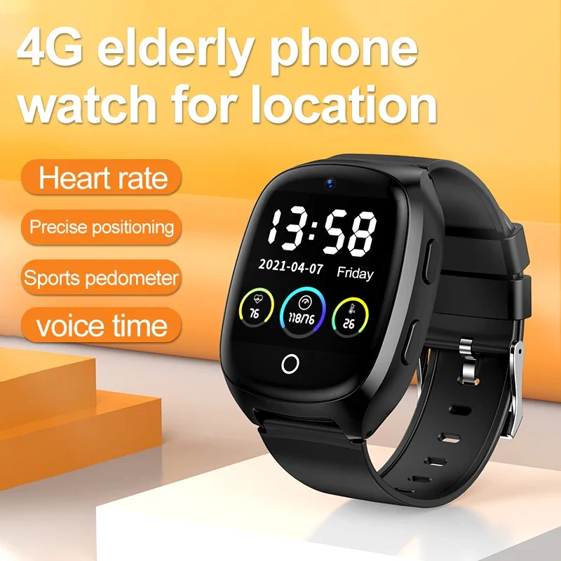 New Elder Health Care Fall Off Alarm 4G 3G Sim Card Roaming Remote Control SOS GPS 2-way Call Camera 2023 GPS Smart Watch