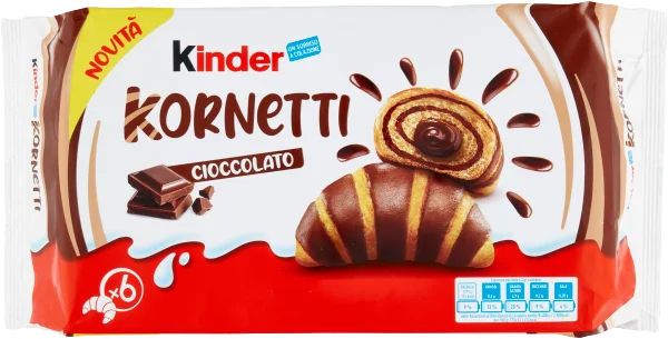 Rogaliki z czekoladą Kornetti ciociolatto 252g - Kinder