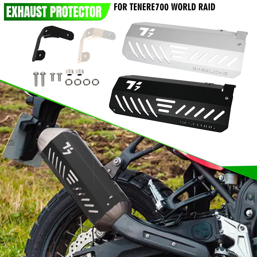 

Tenere700 World Raid Exhaust Pipe Protection Cover For Yamaha Tenere 700 2019 2020-2022-2023-2024 Heat Shield Muffler Pipe Guard