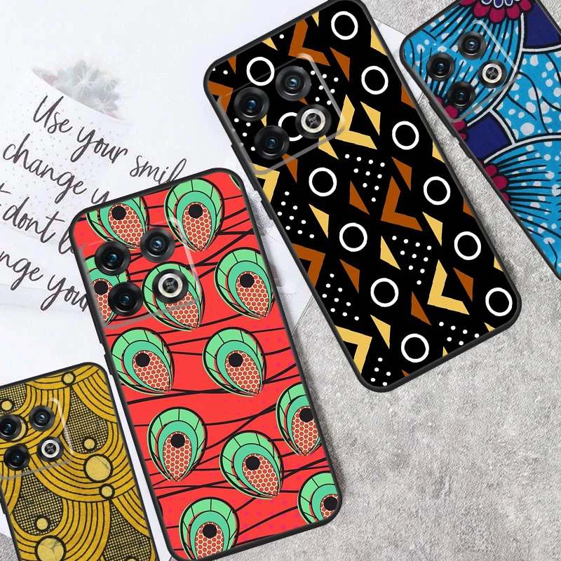 African Wax Fabric Case For OnePlus 12 11 10 Pro 8T 9R 10T 10R 12R OnePlus Nord CE 2 3 Lite 2T N10 N20 Coque