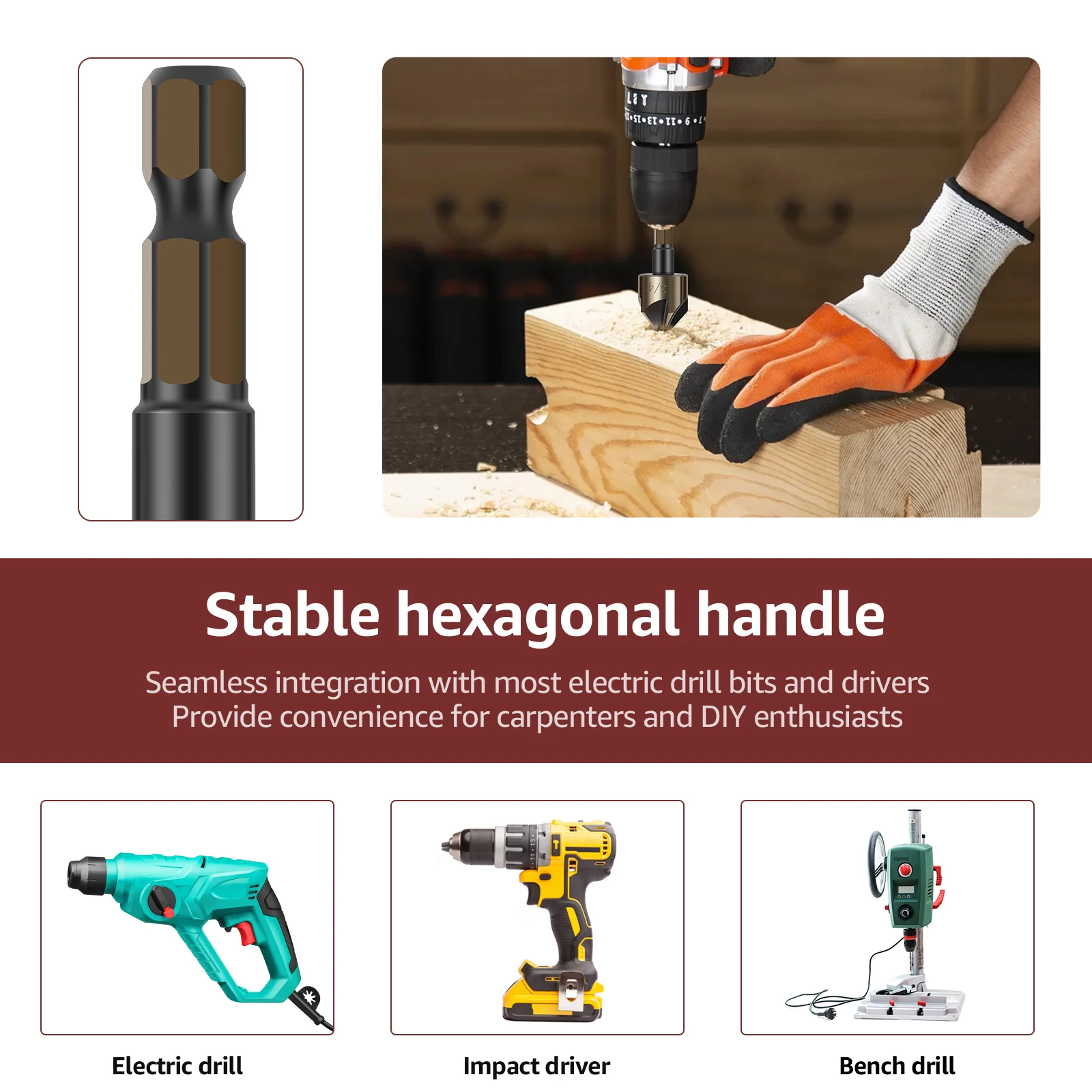 5 قطعة 82 درجة غاطسة مجموعة لقمة مثقاب تفتق ثقب القاطع إزالة الأزيز الشطب المتقلب أداة 1/4 "3/8" 1/2 "5/8" 3/4" للمعادن