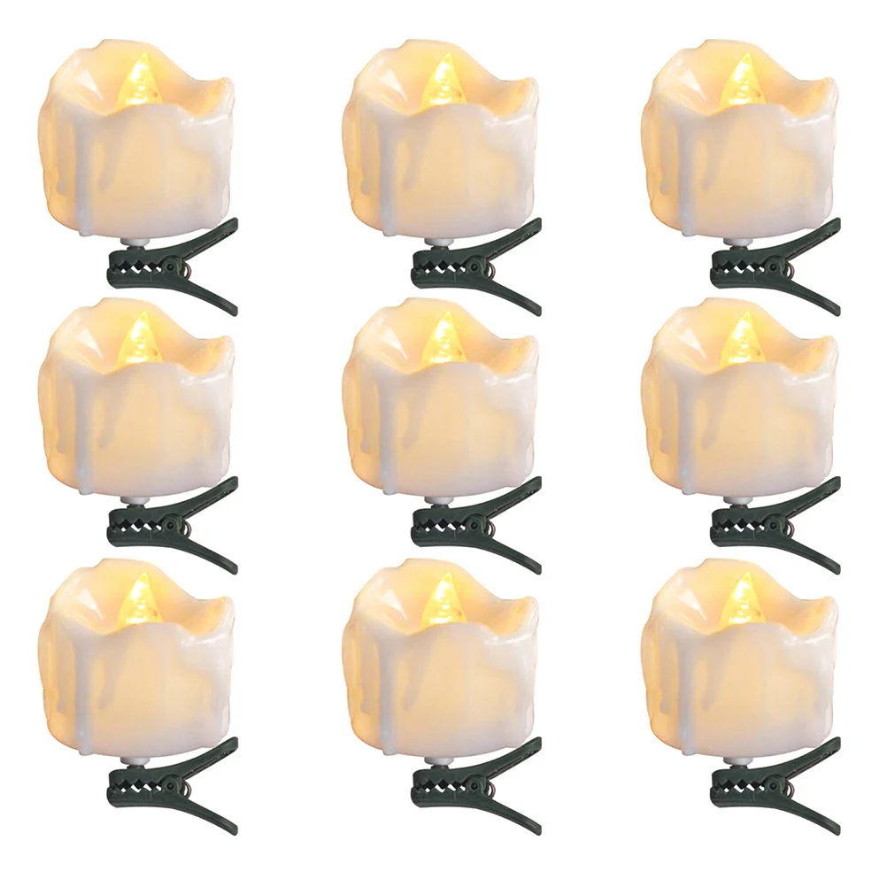 

9Pcs LED Electronic Lamps Clip Decorative Xmas Tree Lights Christmas Party Decorations Decorative Lamps