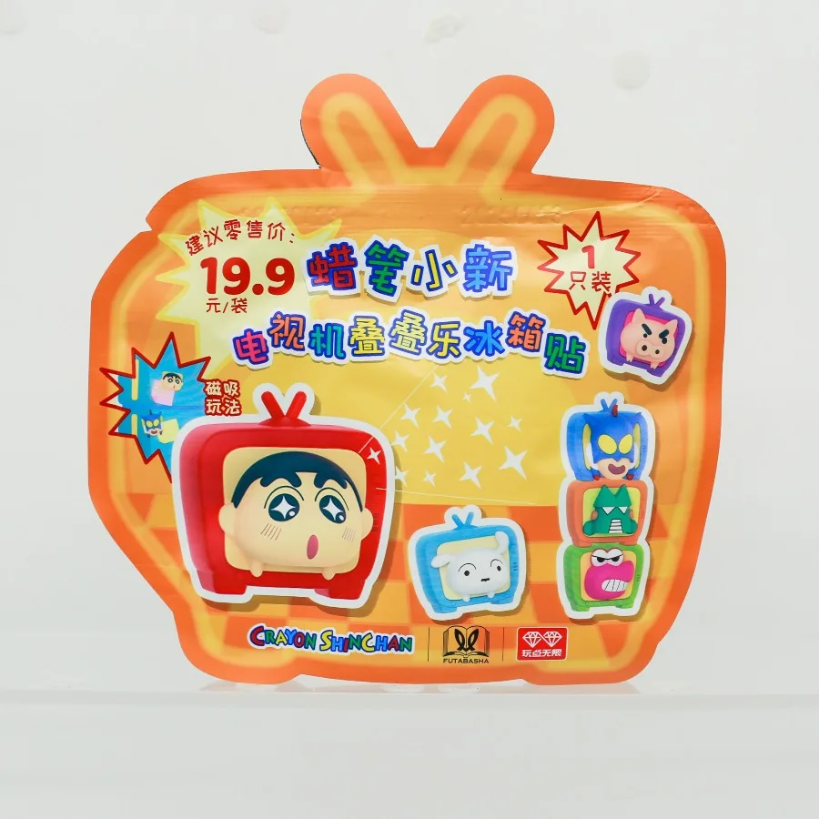 Crayón genuino Shin-chan Kawaii, imán para nevera de televisión, Ramen Jenga, juguetes de moda, decoración de escritorio, caja ciega, regalo de cumpleaños