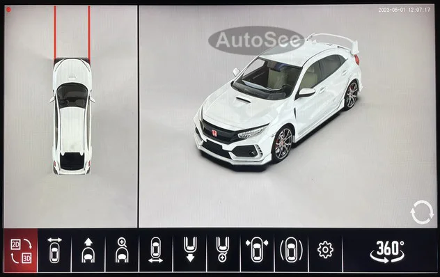 2022 für Honda Civic Auto 360-Grad-Kamera Vogel Auge 3D Seitens piegel Panorama blick Surround Parken Reverse Assist DVR Dash 4k