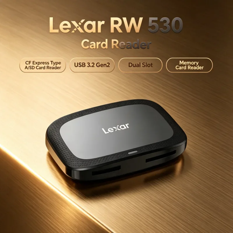 Lexar CFexpress Type A / SD Memory Card Reader USB 3.2 Gen2 RW530 SD Card Reader CFA Max 900MB/s Dual Slot