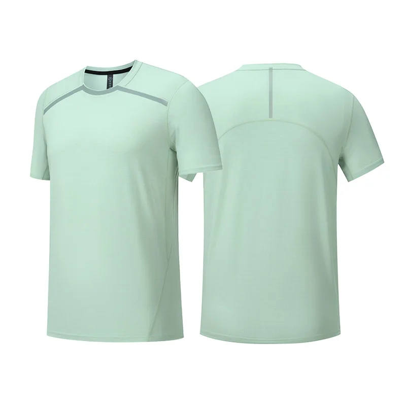 Men Fitness Clothes Ice Silk Quick Drying Sportswear Suit Short Sleeve Sports T-shirt Shorts Running Tracksuit Gym Training Set