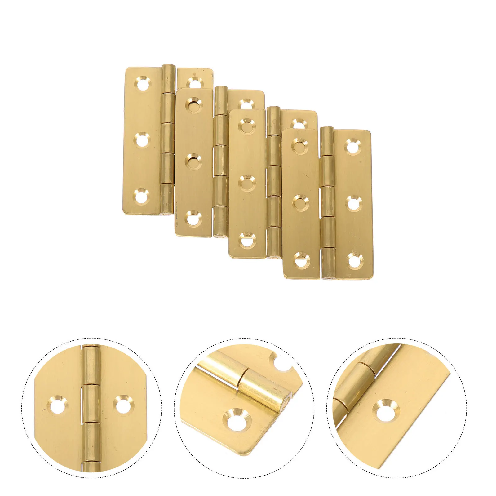 

4Pcs Small Copper Piano Hinges Heavy Duty Butt Hinges Smooth Quiet for Jewelry Box Cabinet Doors Piano Hinge Door Hinge