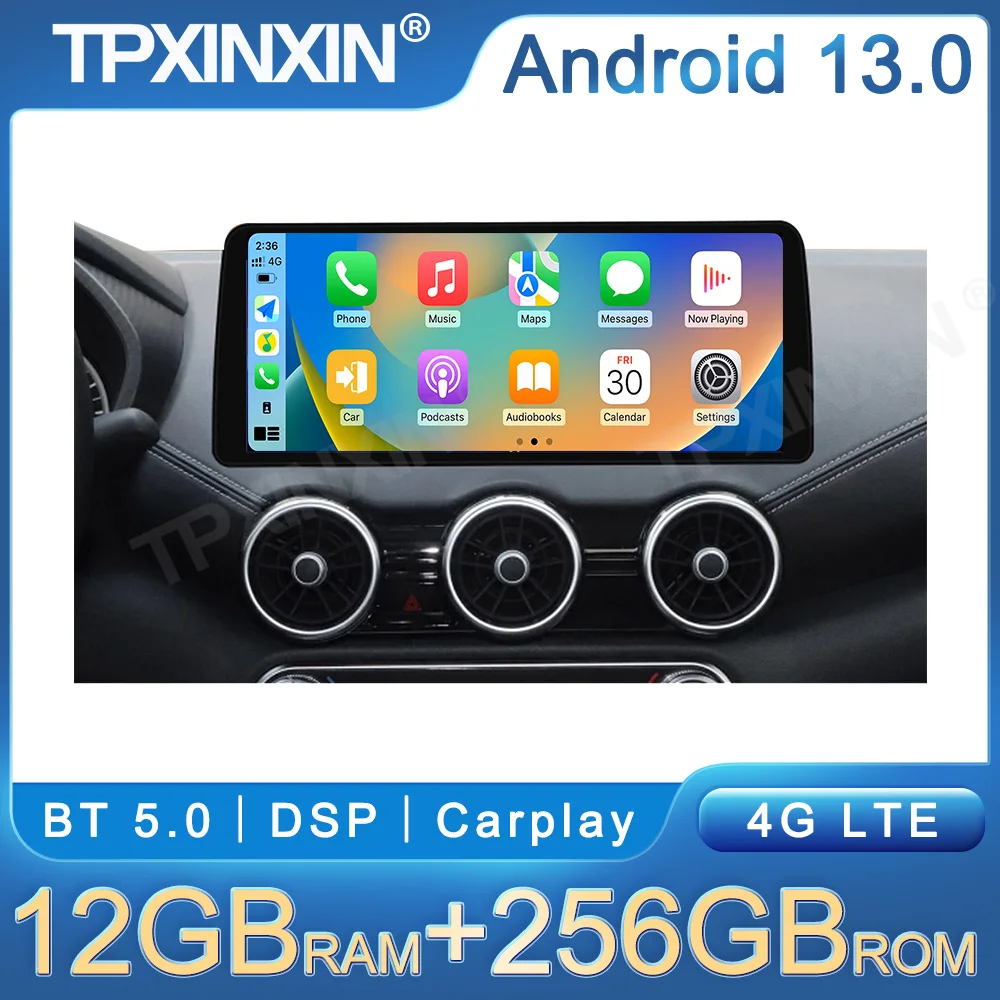 Android Auto Stereo Car Auto Radio GPS Navigation Player For Nissan Sylphy 2020 2021 2022 Carplay 12.3'' DSP 4G WIFI Head Unit