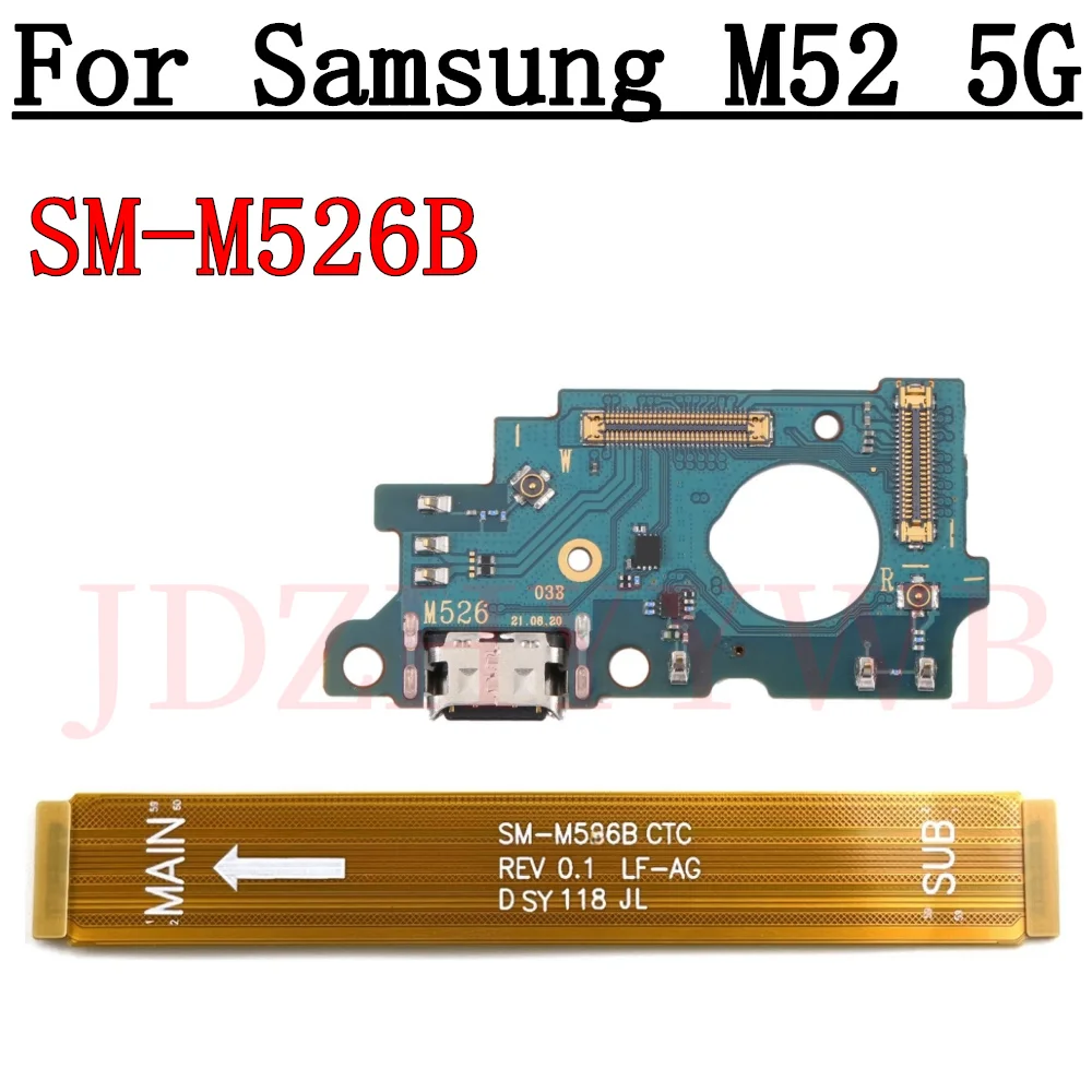 

Плата порта зарядки для Samsung Galaxy M52 5G SM-M526B, материнская плата с быстрой зарядкой, USB-док-станция, гибкий кабель