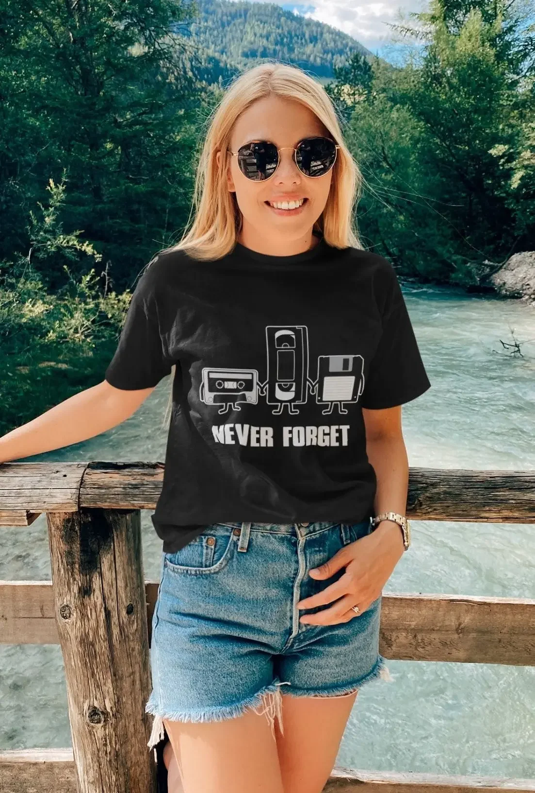 Never Forget Tshirt Old Retro Recorder Nostalgia Tee VHS