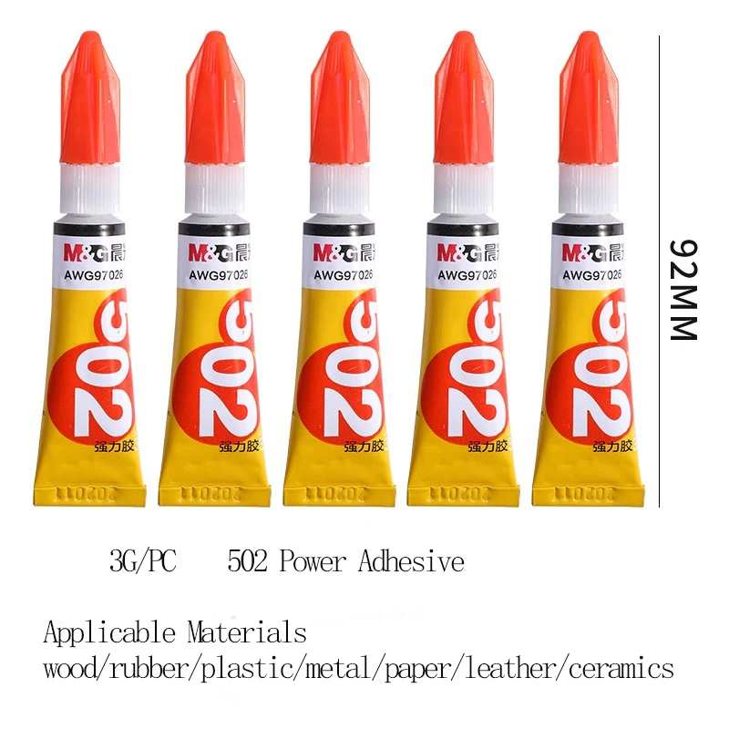 M&G 502 Сильный клей для ремонта керамической деревянной обуви, мгновенный липкий специальный мягкий клей для кожи 520 для проектов ручной работы