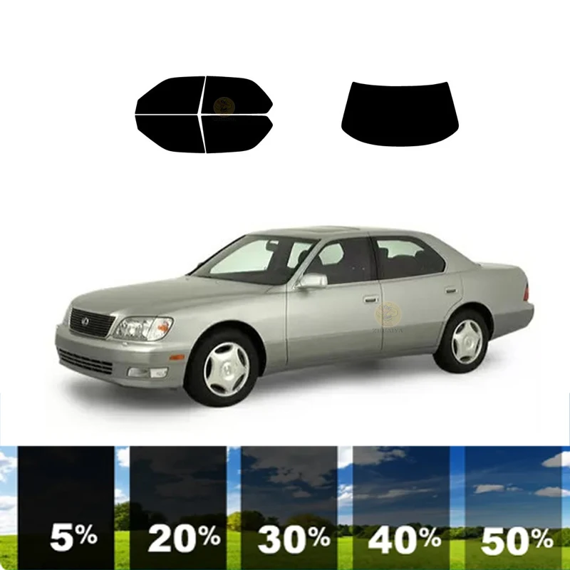 precut Removable Window Tint Film For Car 100% UVR 5%-70%VLT Heat Insulation Carbon ﻿For LEXUS LS 4 DR SEDAN 1995-2000