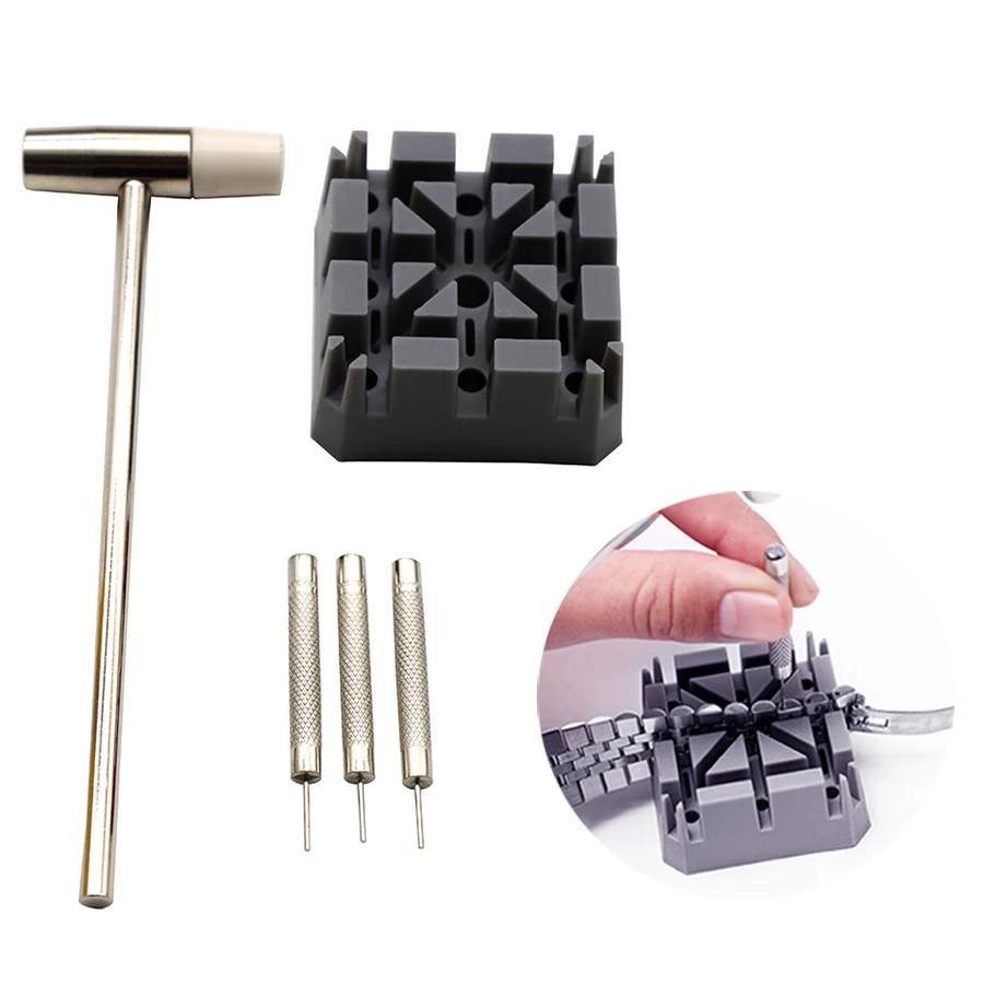 Watch repair tool, 10 in 1 watch strap removal tool set, watch chain adjuster
