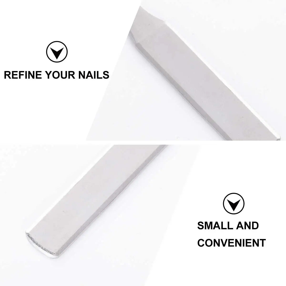 

Nail File Buffer Manicure Tools Stainless Steel Sanding Metal Nail Smoother Compact Long Handle Professional Art Salon Use