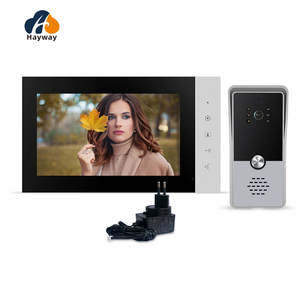 Video Intercom System Kit Wired Video Doorbell Phone Rainproof Call Panel IR Camera for Home Villa Building 1200TVL