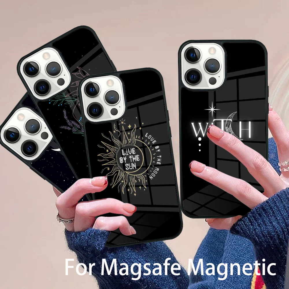 

Witchcraft Witch Moon Phone Case Magesafe Magnetic Wireless Charge Cover For IPhone 16 11 12 13 14 15 Pro Max Plus Mini