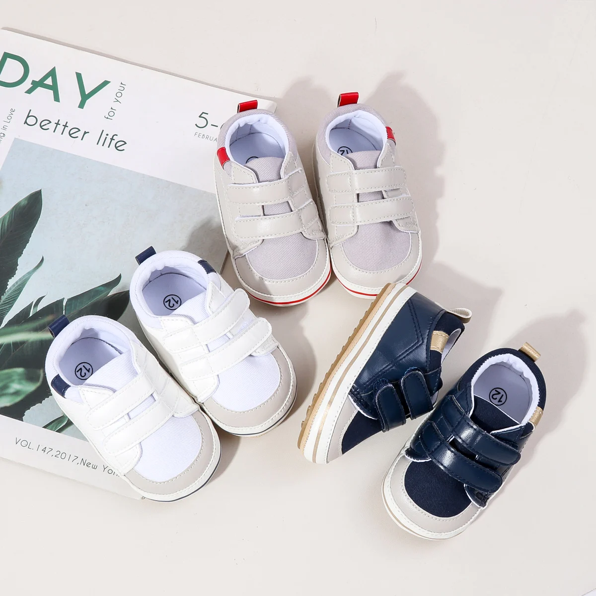 

Spring and Autumn Baby Shoes Soft PU And High Quality Anti-slip PVC Sole For 0-18M Newborn Toddler Shoes Prewalking Sneaker