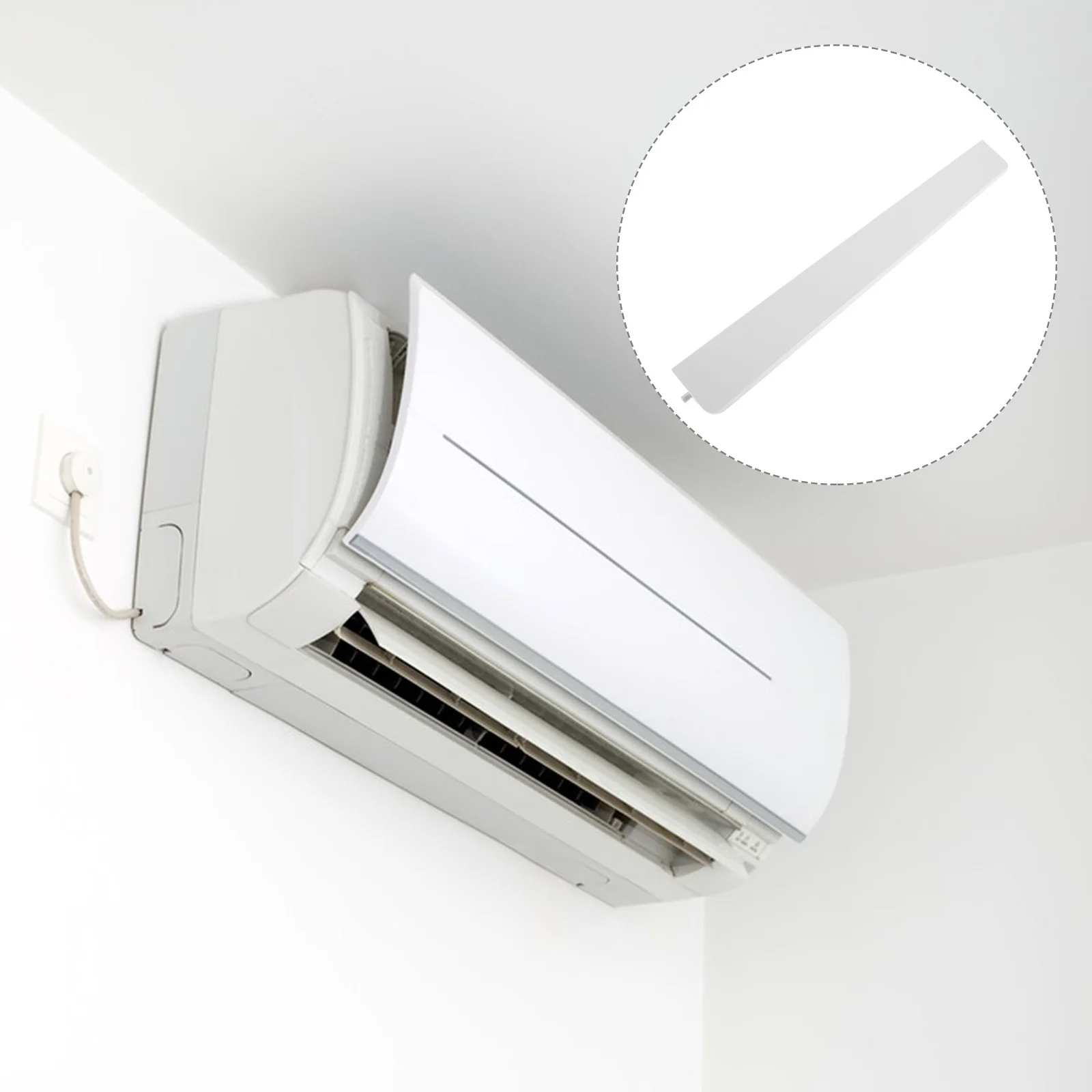 

Air Conditioner Guide Blades Precise Airflow Control Durable Material Ventilation Cover Window Vent Kit Home Office Use Easy