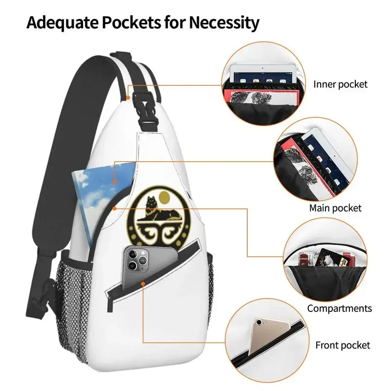 Chechen Coat Of Arms Sling Chest Bag Custom Chechnya Shoulder Crossbody Backpack for Men Cycling Camping Daypack