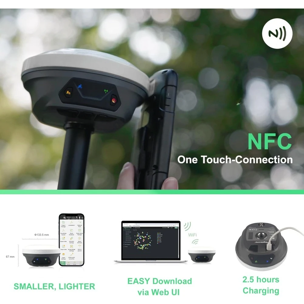 

Высокоточный RTK GNSS-приемник 1408 каналов, точность 1 см, 5 км, Rover с программным обеспечением для обследования