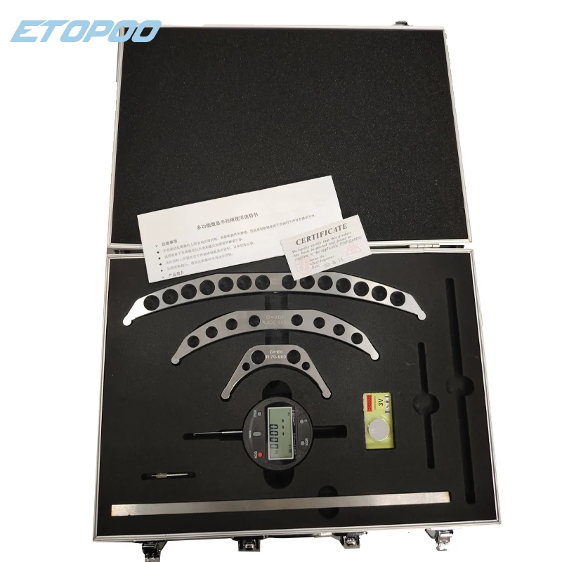 ชุดเกจวัดระยะทางแบบดิจิตอล แสดงผลบนหน้าจอ LCD ระยะวัด 70-6000 มม. รูปทรงตัว R ความแม่นยำสูง คุณภาพเยี่ยม