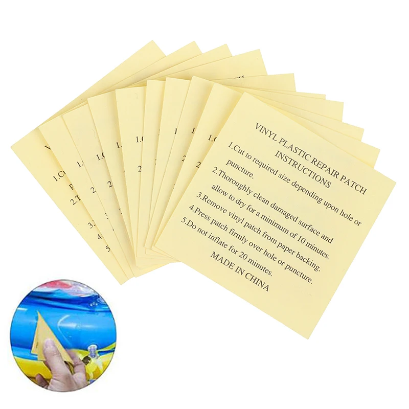 

10Pcs Inflatables Pool Repair Patch Clear Puncture Tape Kits Airbed Patches