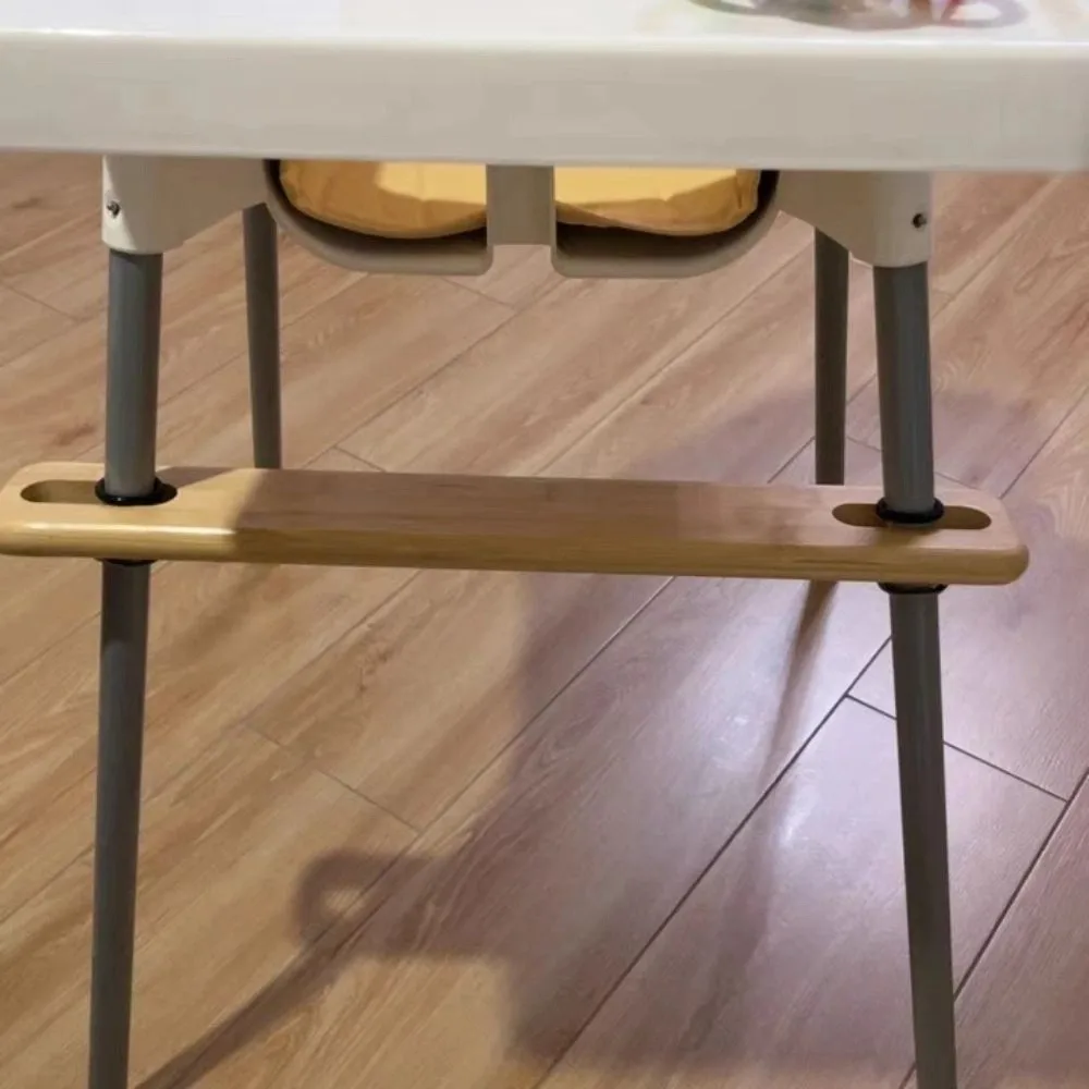 Adjustable High Chair Footrest Stable Design 50cm Length Baby Highchairs Pedal Round Corners Rubber Rings Highchair Accessory