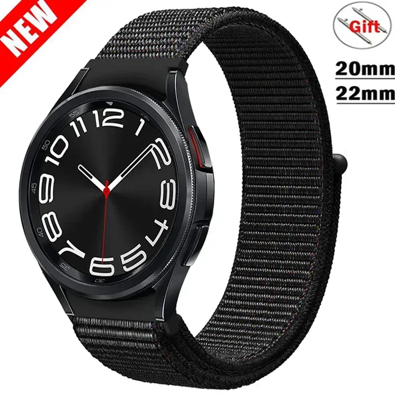 Nylon Loop For Samsung Galaxy Watch 6 5 Pro/4/classic/gear s3 frontier/active Sport Bracelet Huawei watch gt2 3 22mm 20mm Strap