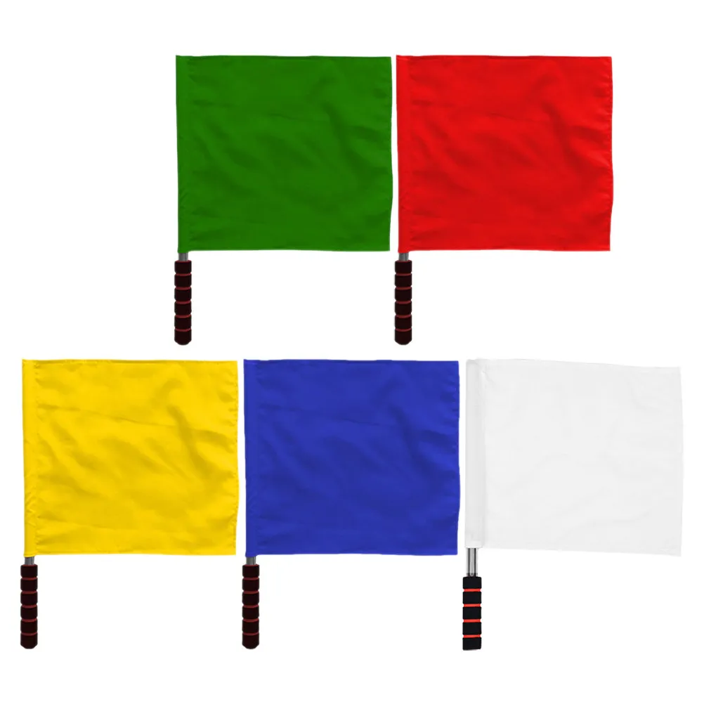 5Pcs Multi-Function Conducting Flags Racing Referee Flags Handheld for Competition Traffic Warning Signal Camping Flag Pole