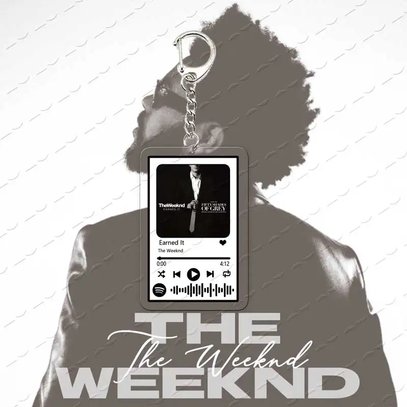 The Weeknd Music Playlist Code Acrylic Keychain Gift