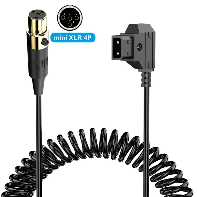 -MEOF D-Tap ذكر إلى Mini XLR 4 Pin أنثى كابل طاقة ملفوف لـ ARRI، كاميرات حمراء عالية الجودة، متينة، موثوقة