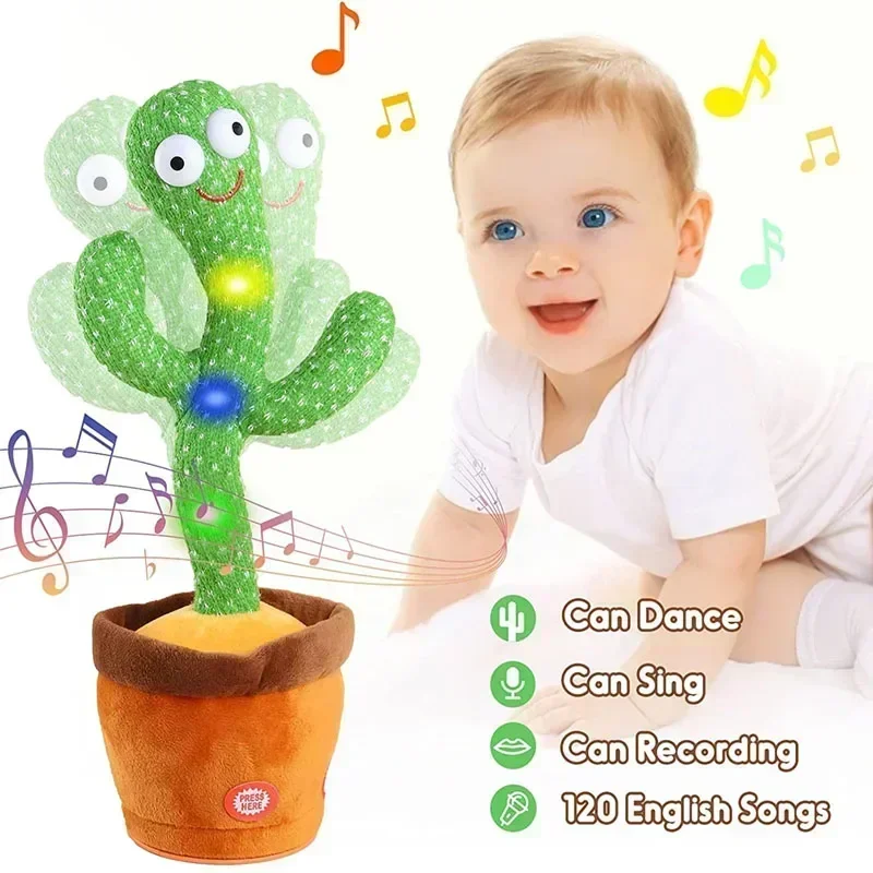 2023 NEW Intelligent Cactus Interactive Learning and Musical Toy for Kids to Dance Record and Speak with Fun