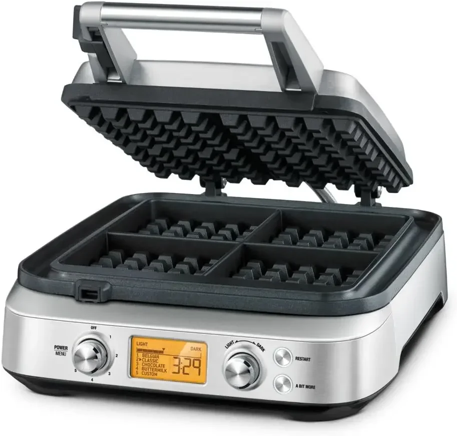 

Breville BWM640XL Smart 4-Slice Waffle Maker, Silver