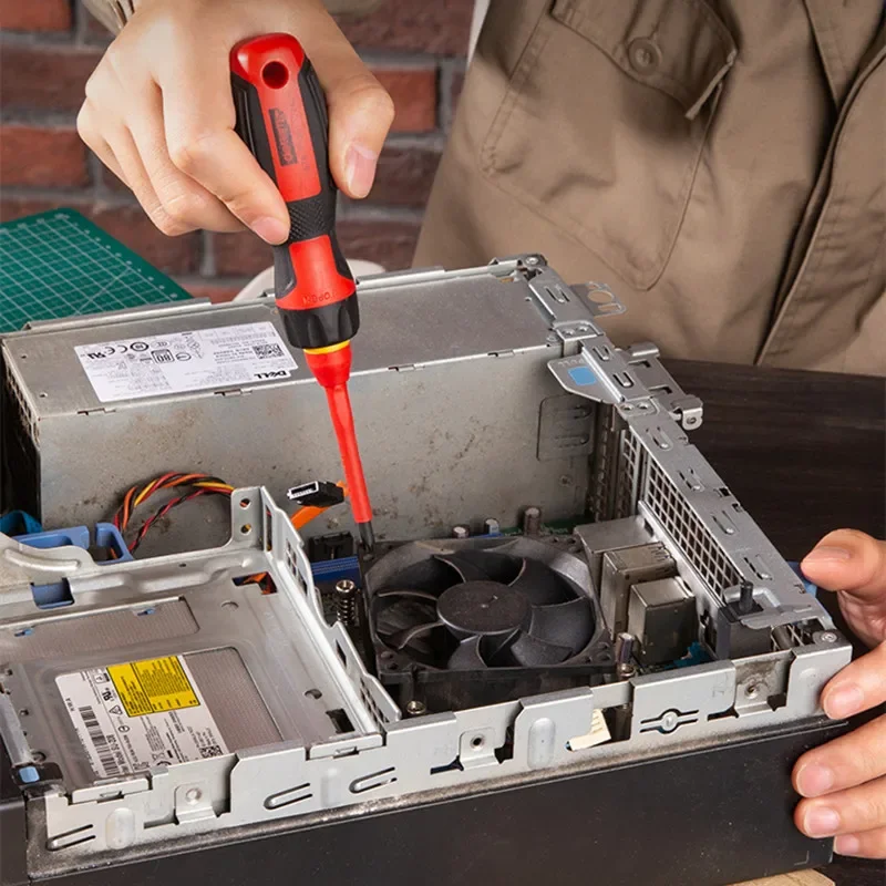 7 قطعة 1000 فولت للتغيير معزول المفكات مجموعة مع المغناطيسي مشقوق فيليبس بت مفكات كهربائي إصلاح الأدوات اليدوية #5