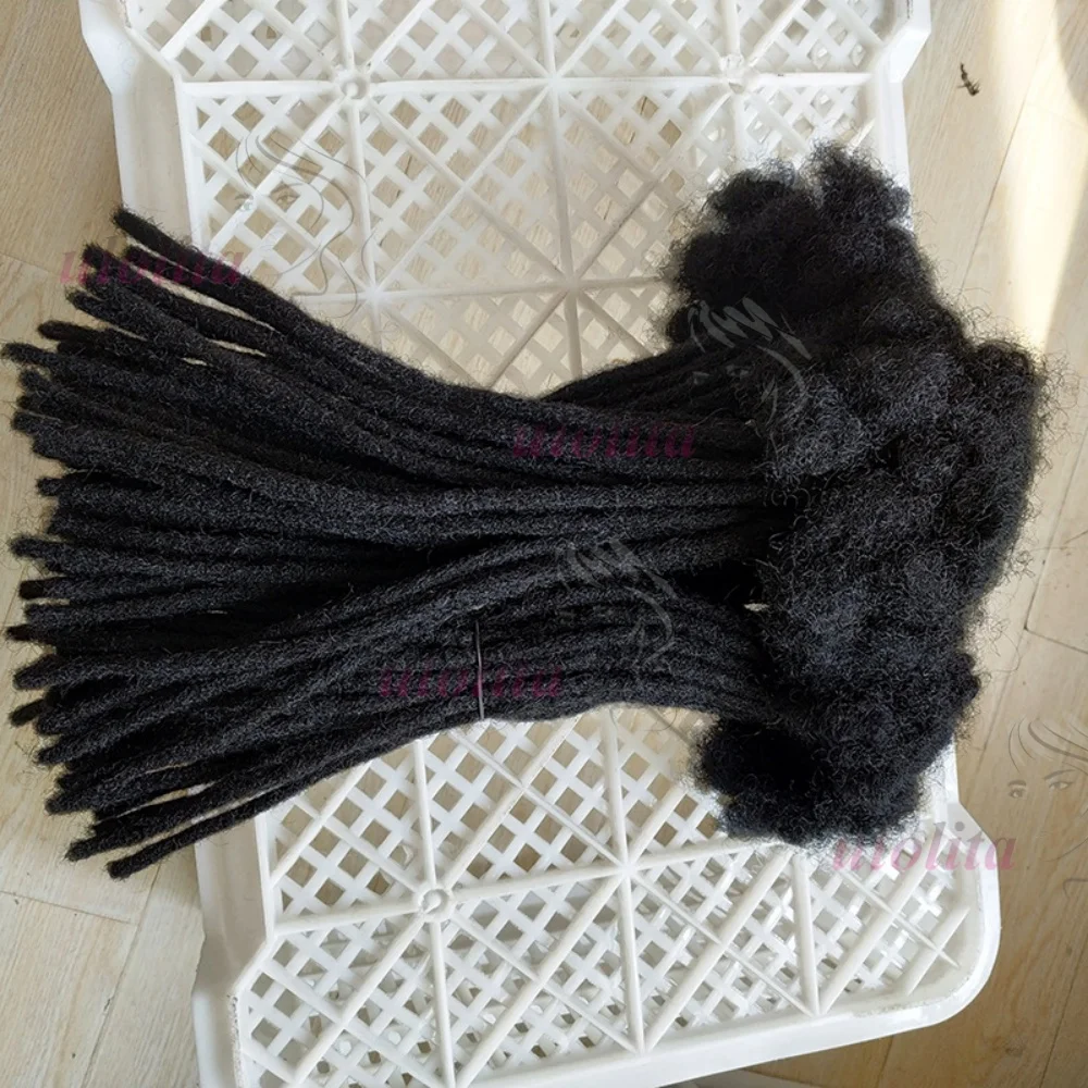 0,4 cm Echthaar-Microlocks Dreadlocks-Extensions für den ganzen Kopf, handgefertigt, dauerhaft, für Frauen, Echthaar-Locks – Detail 5