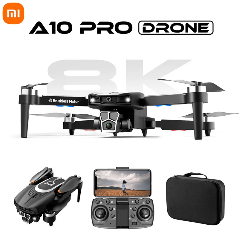 Xiaomi Mijia 8K A10 Pro Drone Professional HD Obstacle Avoidance Three Camera 5G Brushless Motor Foldable Quadcopter Toy 10000M