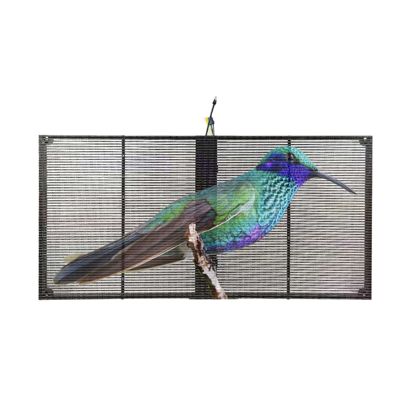 P3.91-7.82 Indoor Display Screen Transparent Glass LED Film Panels for Shopping Malls Exhibitions Video Application