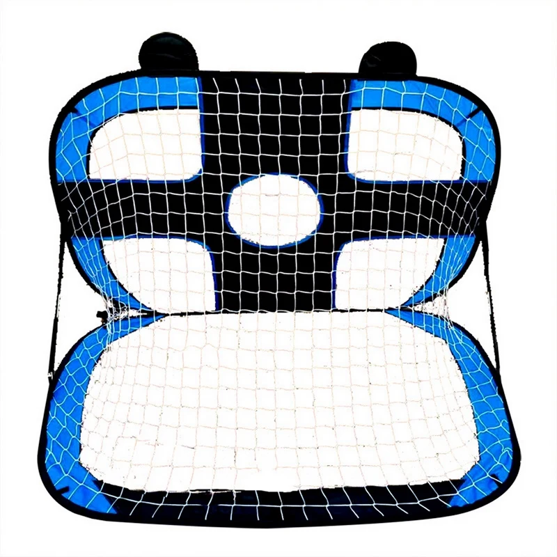 Gawang sepak bola anak portabel lipat dengan area target, mudah dibawa, sempurna untuk latihan di halaman belakang dan permainan yang menyenangkan