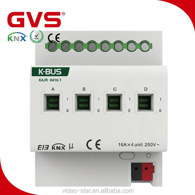 

2017 Прямая продажа с фабрики EIB/KNX GVS K-Bus Система управления умным домом и зданием Продукты KNX 4 канала 8 каналов 12 каналов 4/8/12 Привод складного переключателя