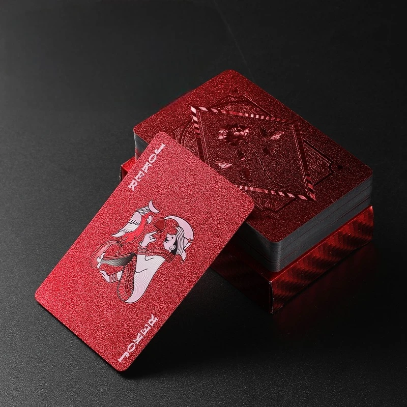 Waterproof Gold Foil PVC Rose Dragon Poker Playing Cards Magic Deck for Board Games Gift or Collection