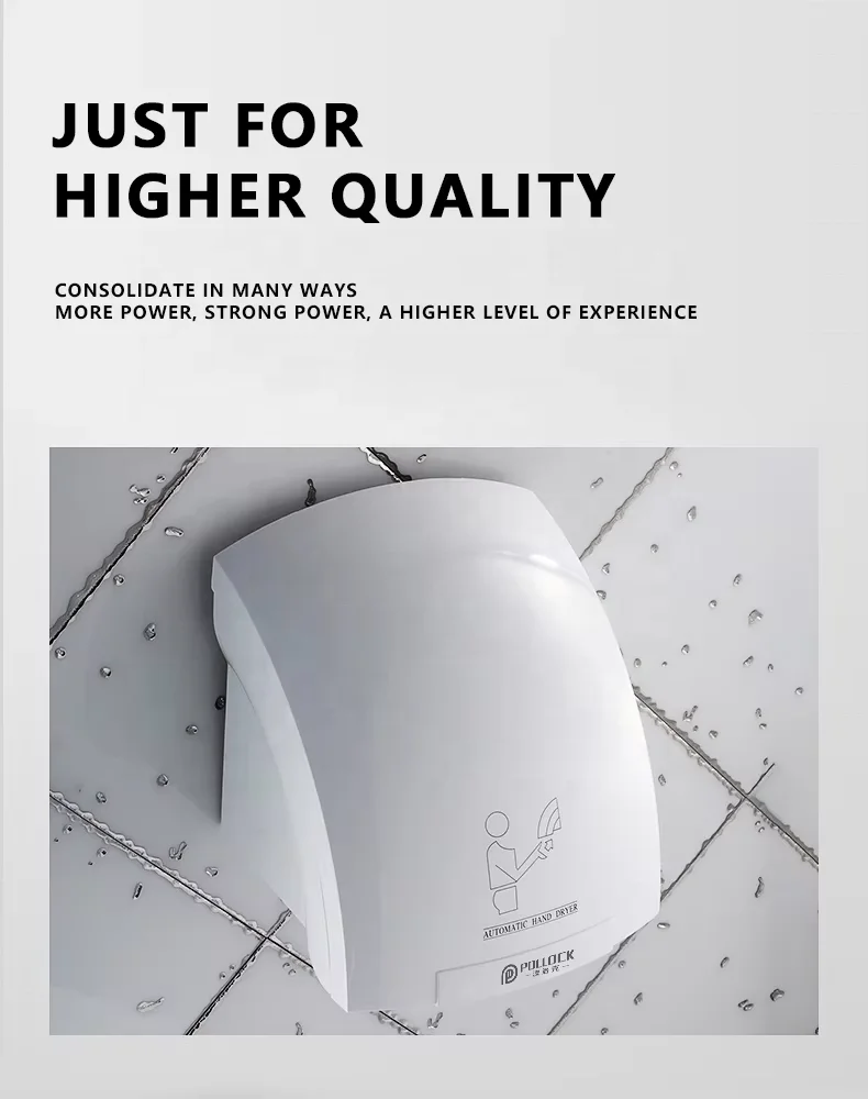 

Настенный электрический автоматический фен для рук для ванных комнат, домашнего использования и туалетов в отелях - энергоэффективное решение для сушки рук