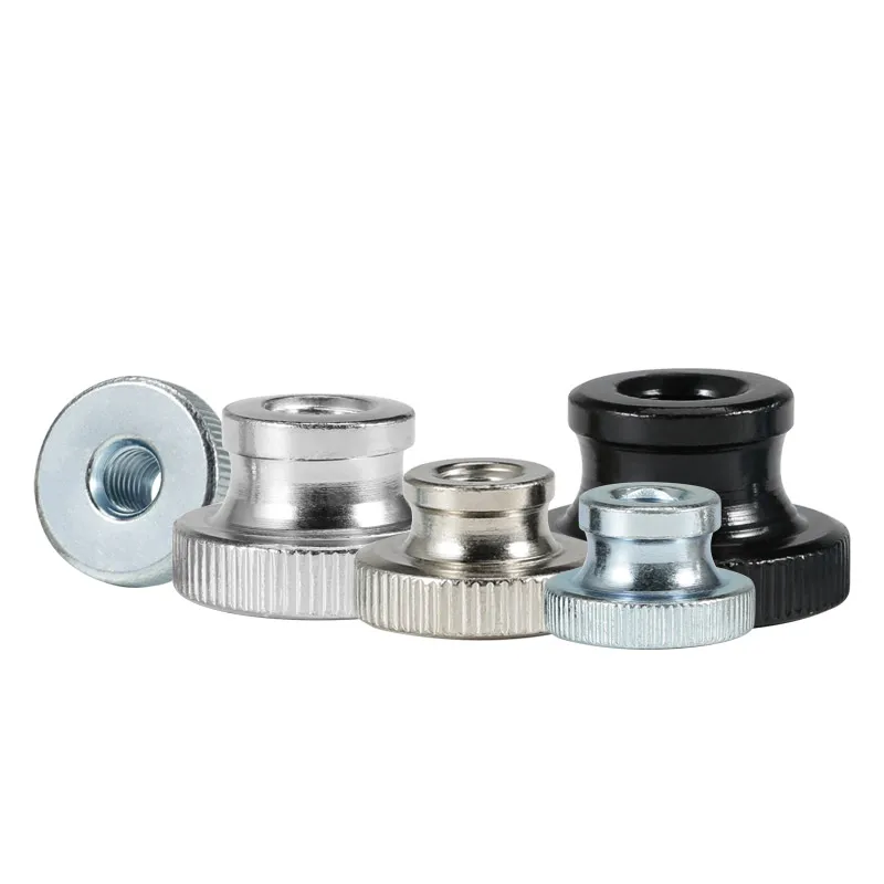 M3 M4 M5 M6 M8 M10 GB806 zinco blu/nickel placcato/zinco nero testa alta zigrinata tenuta a mano dado per pollice foro passante pubblicità