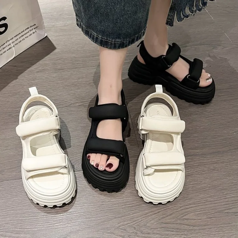 2023 New Shoes for Women Basic Women\'s Sandals Summer Sports Sandals Women Solid Platform Shoes Ladies Sandalias De Mujer