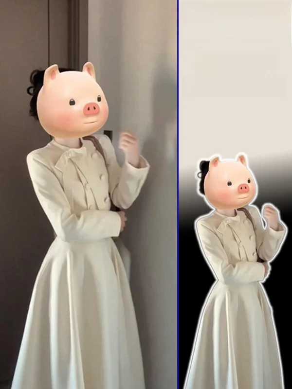 

Spring Autumn New Sle Small Fraance Sle Double Button Knot Top plus Size Fat MM High Waist f Skirt Two Pie...