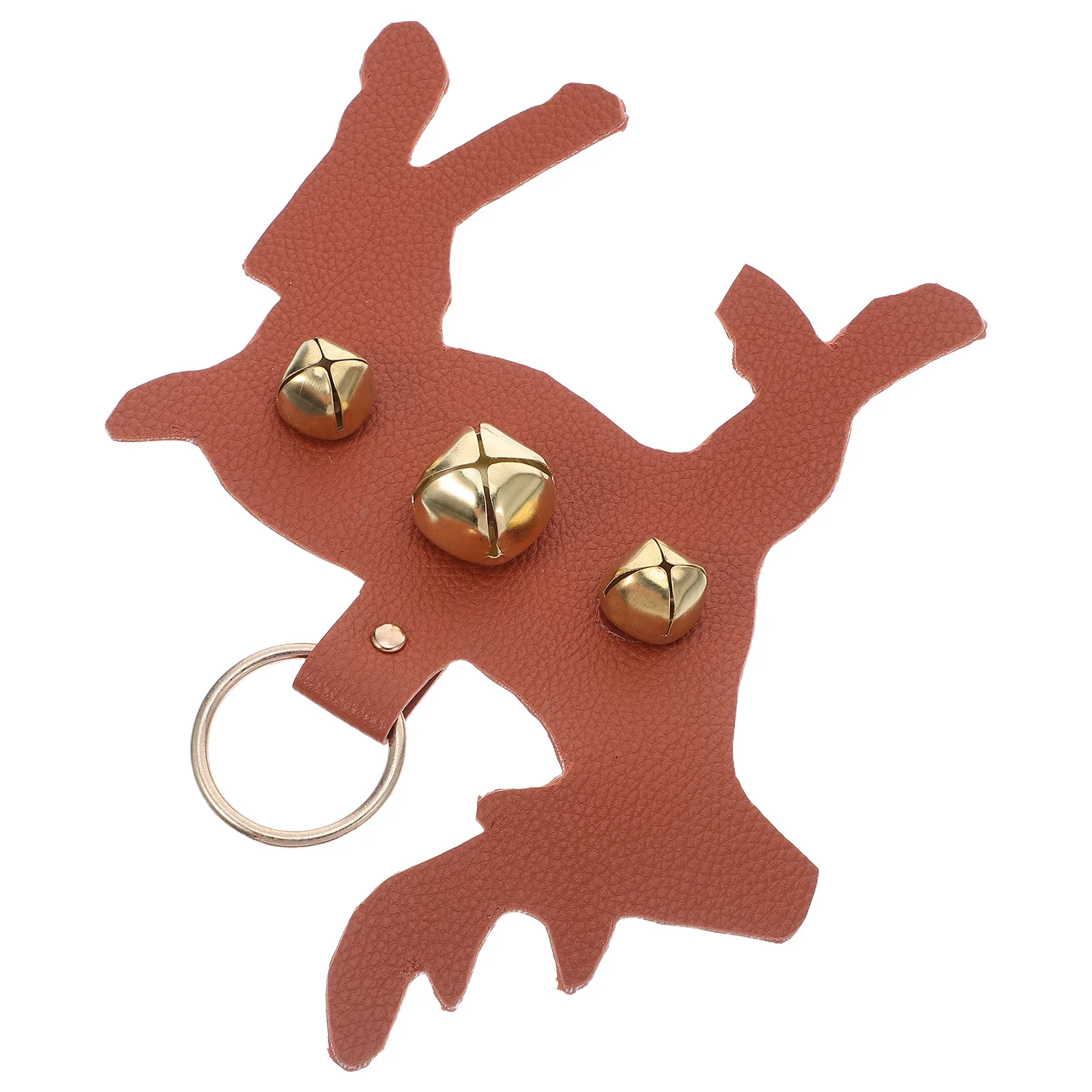 

Doorbell Christmas Tree Elk Bells Decorative Knocker Handle Hanger Wall Hanging Light Brown