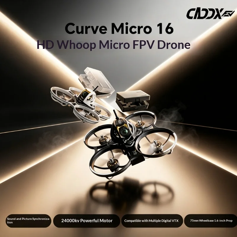 CADDX Curve Micro 16 FPV Whoop Drone 1.6 Inch 75mm Brushless Racing Quadcopter Digital HD Video Transmission BNF Drone